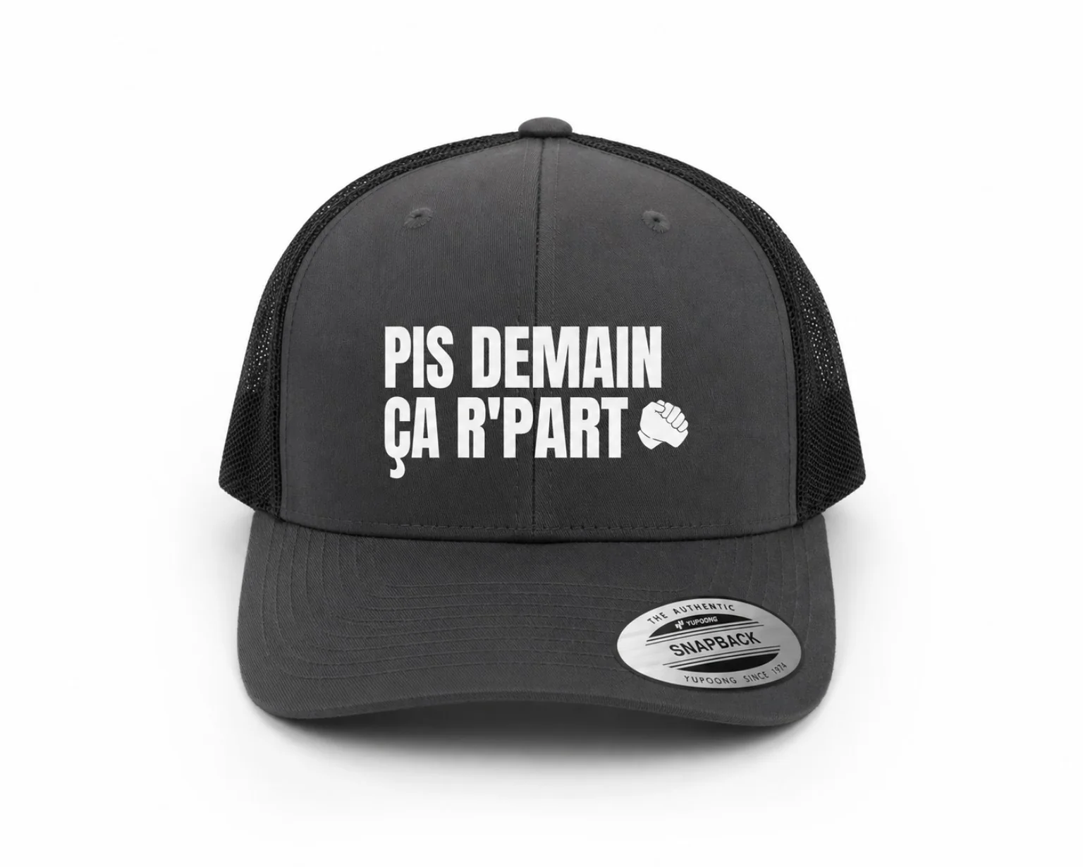 Casquette gris charbon Pis demain ça r'part - Entretiens Dubreuil