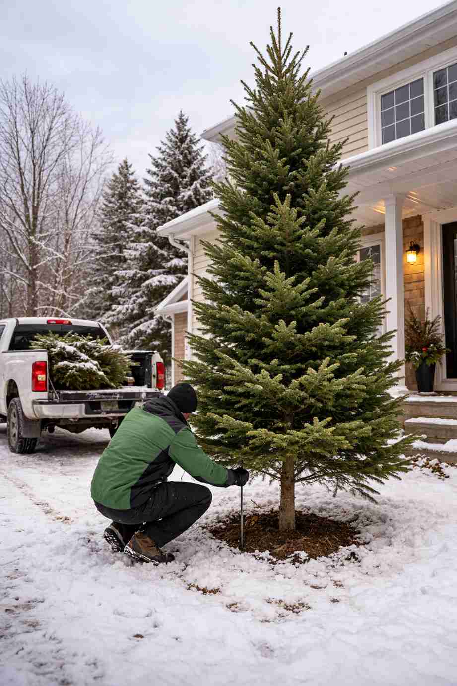 Installation de Sapins Naturels - Service par Entretiens Dubreuil
